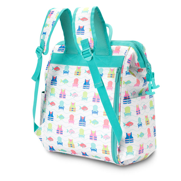 Swig Life Lake Girl Packi Backpack Cooler back view