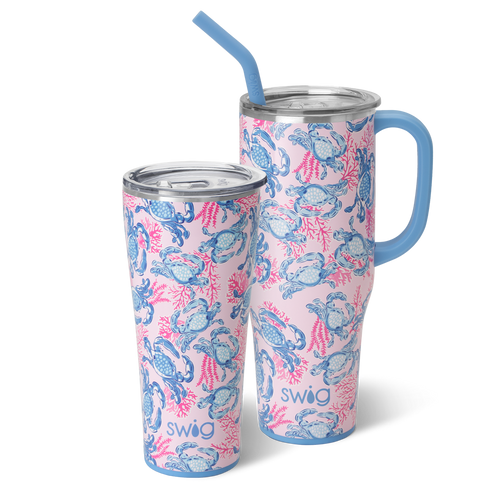 Swig Life Get Crackin' Mega Set including a 32oz Get Crackin' Tumbler and a 40oz Get Crackin' Mega Mug