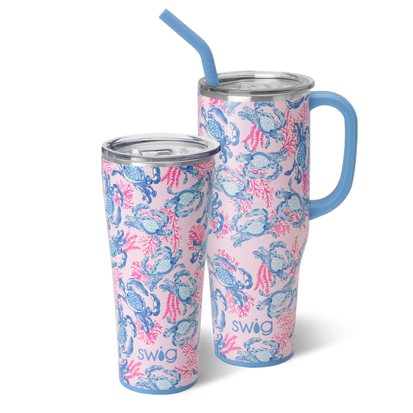 Swig Life Get Crackin' Mega Set including a 32oz Get Crackin' Tumbler and a 40oz Get Crackin' Mega Mug