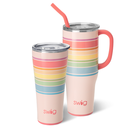 Swig Life Good Vibrations Mega Set including a 32oz Good Vibrations Tumbler and a 40oz Good Vibrations Mega Mug