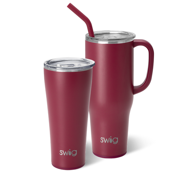 Swig Life Maroon Mega Set including a 32oz Tumbler and a 40oz Mega Mug