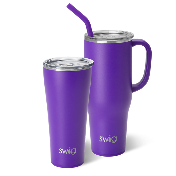 Swig Life Purple Mega Set including a 32oz Tumbler and a 40oz Mega Mug