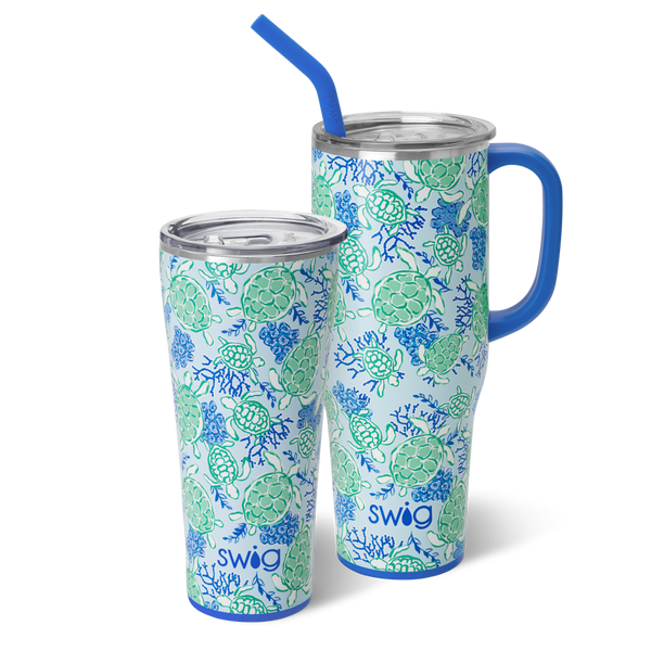 Swig Life Shell Yeah Mega Set including a 32oz Shell Yeah Tumbler and a 40oz Shell Yeah Mega Mug