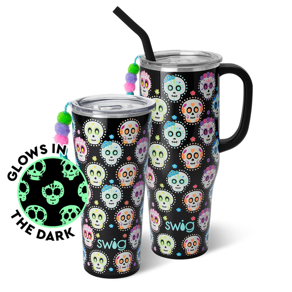 Swig Life Sugar Skulls Mega Set including a 32oz Tumbler and a 40oz Mega Mug