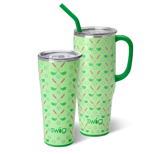 Swig Life Tee Time Mega Set including a 32oz Tee Time Tumbler and a 40oz Tee Time Mega Mug