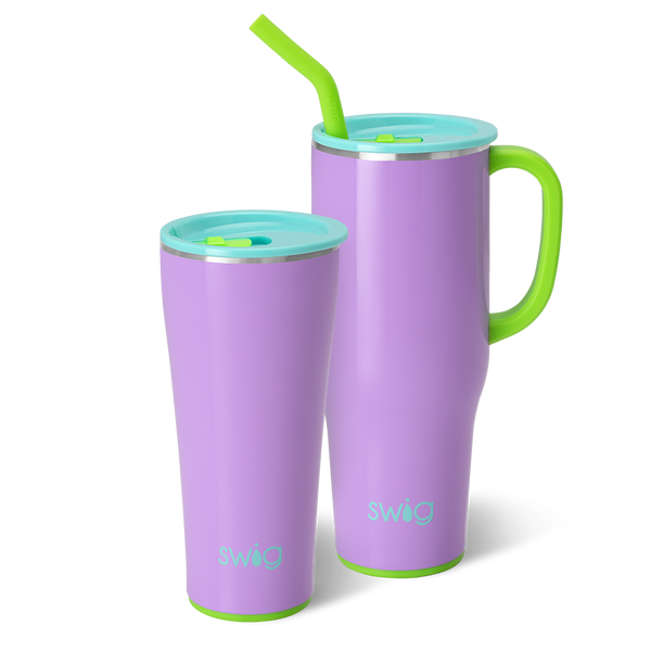 Swig Life Ultra Violet Mega Set including a 32oz Ultra Violet Tumbler and a 40oz Ultra Violet Mega Mug