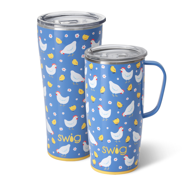 Swig Life Chicks Dig It XL Set including a 22oz Chicks Dig It Travel Mug and a 32oz Chicks Dig It Tumbler