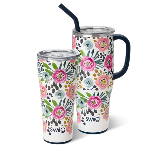 Swig Life Primrose Mega Set including a 32oz Primrose Tumbler and a 40oz Primrose Mega Mug