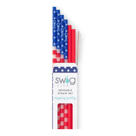 All American Reusable Straw Set (Mega Mugs)