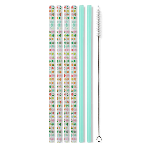 Swig Life Hohoho + Mint Reusable Straw Set without packaging