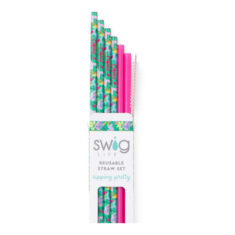 Rainbow + Aqua Reusable Straw Set