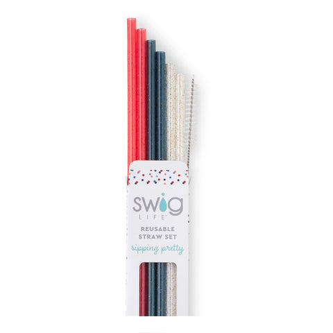 HoHoHo + Mint Reusable Straw Set