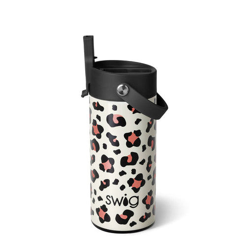 Luxy Leopard Flip + Sip Slim Tumbler 12oz