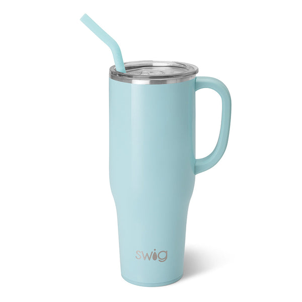 Swig Life 40oz Shimmer Aquamarine Insulated Mega Mug with Handle