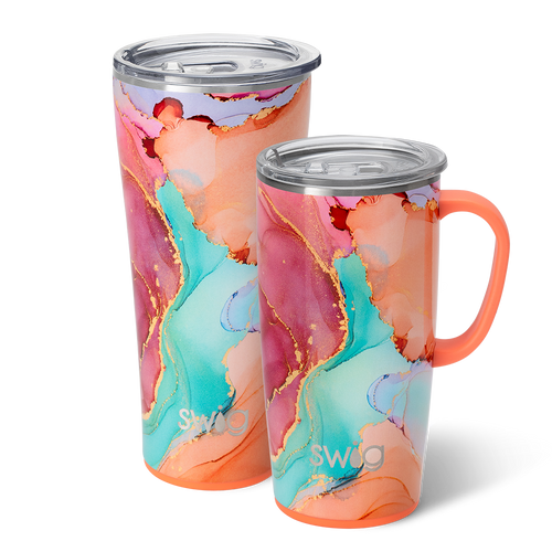 Swig Life Dreamsicle XL Set including a 22oz Dreamsicle Travel Mug and a 32oz Dreamsicle Tumbler