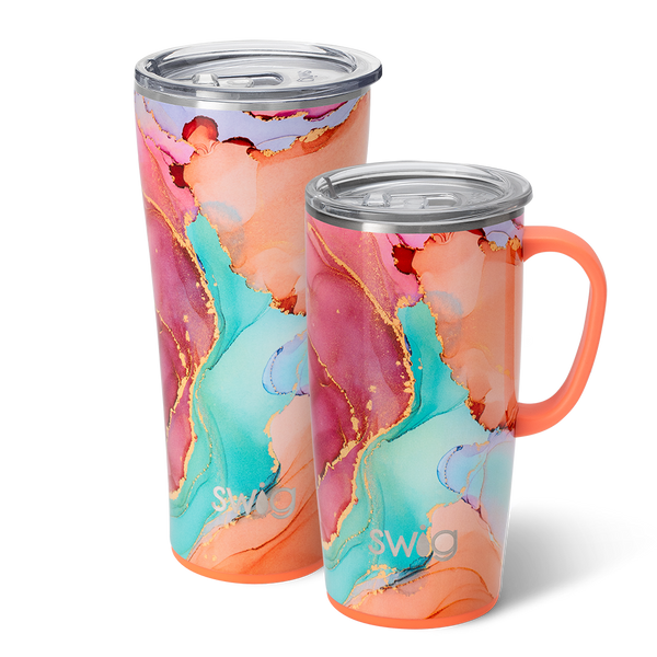 Swig Life Dreamsicle XL Set including a 22oz Dreamsicle Travel Mug and a 32oz Dreamsicle Tumbler