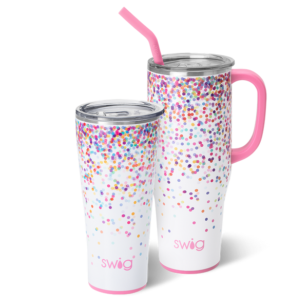 Swig Life Confetti Mega Set including a 32oz Tumbler and a 40oz Mega Mug