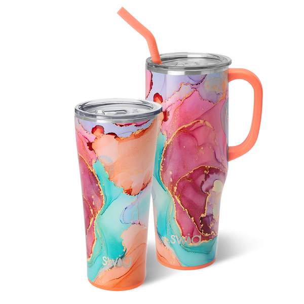 Swig Life Dreamsicle Mega Set including a 32oz Dreamsicle Tumbler and a 40oz Dreamsicle Mega Mug