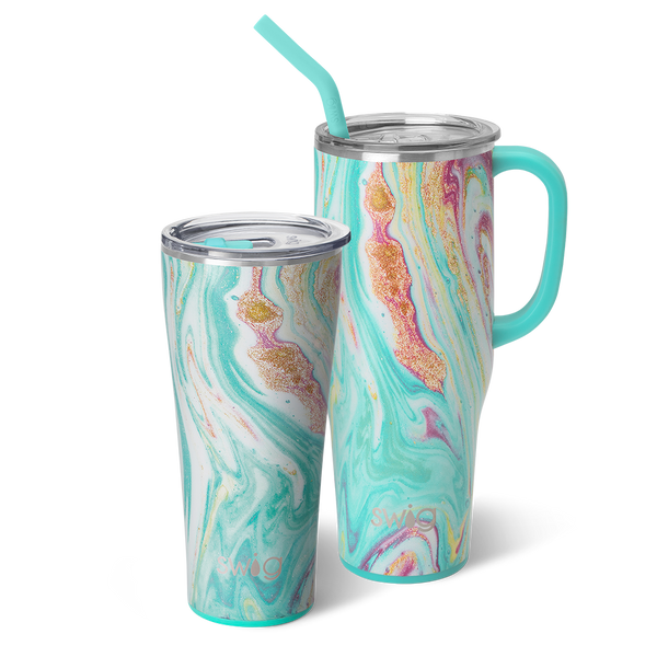 Swig Life Wanderlust Mega Set including a 32oz Tumbler and a 40oz Mega Mug